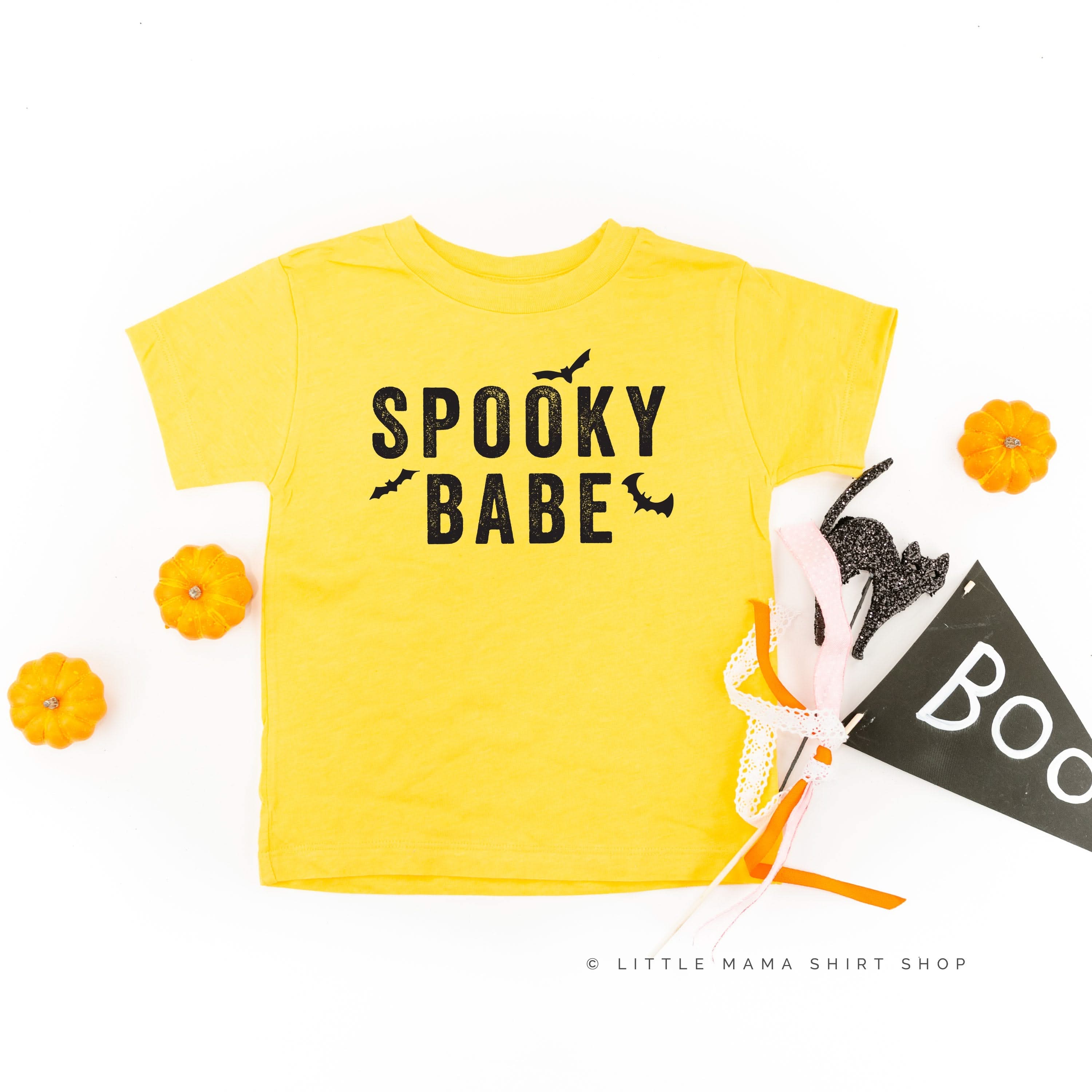 SPOOKY BABE - Short Sleeve Child Shirt Little Mama Shirt Shop