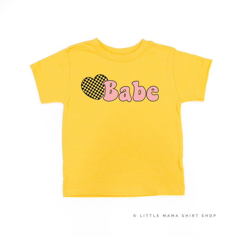 HEART CHECKERS - BABE - Short Sleeve Child Shirt