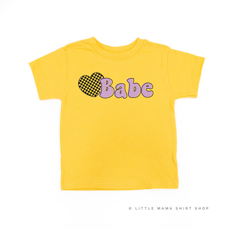 HEART CHECKERS - BABE - Short Sleeve Child Shirt