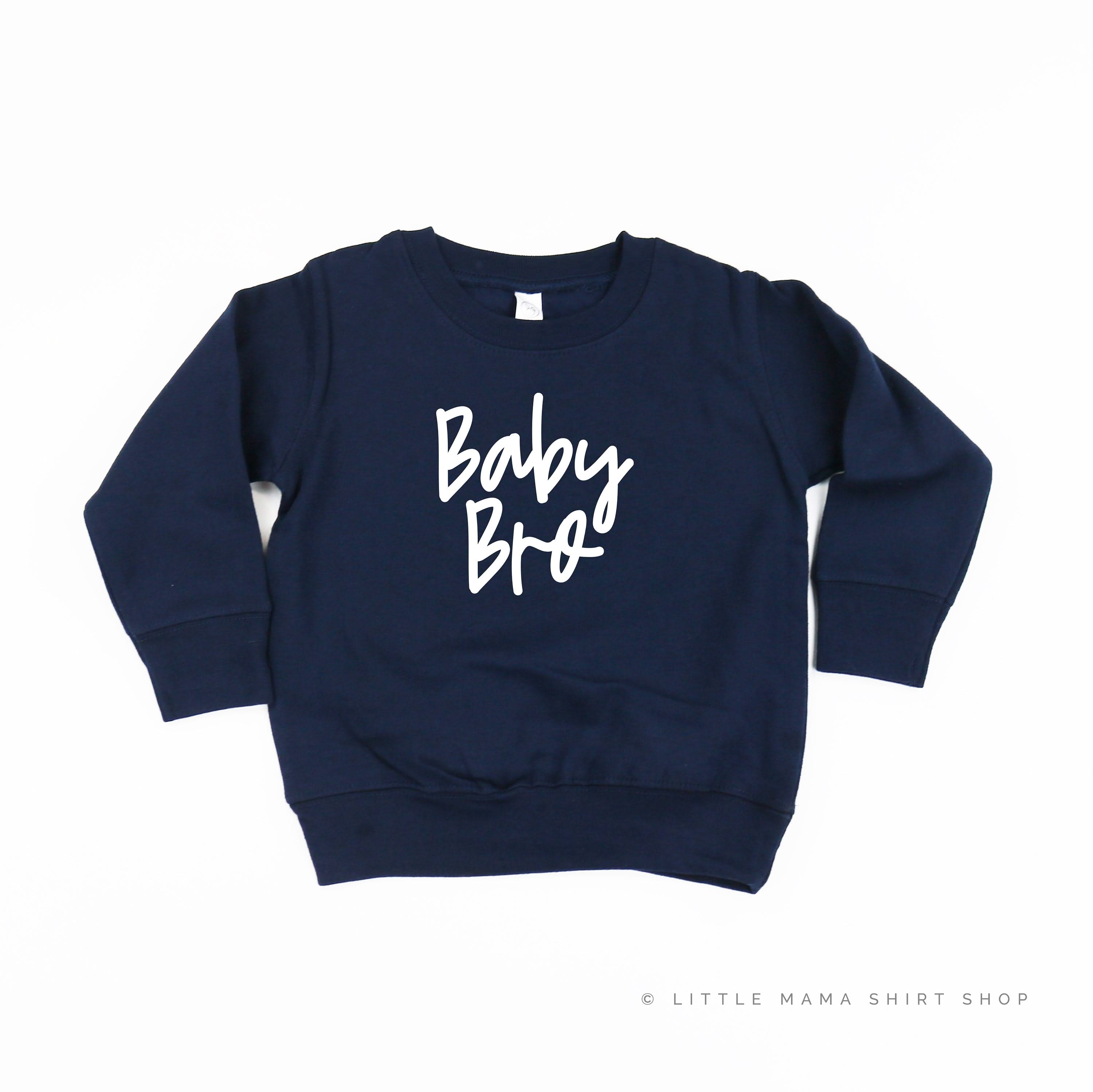 Baby Bro - Cursive - Child Sweater Little Mama Shirt Shop