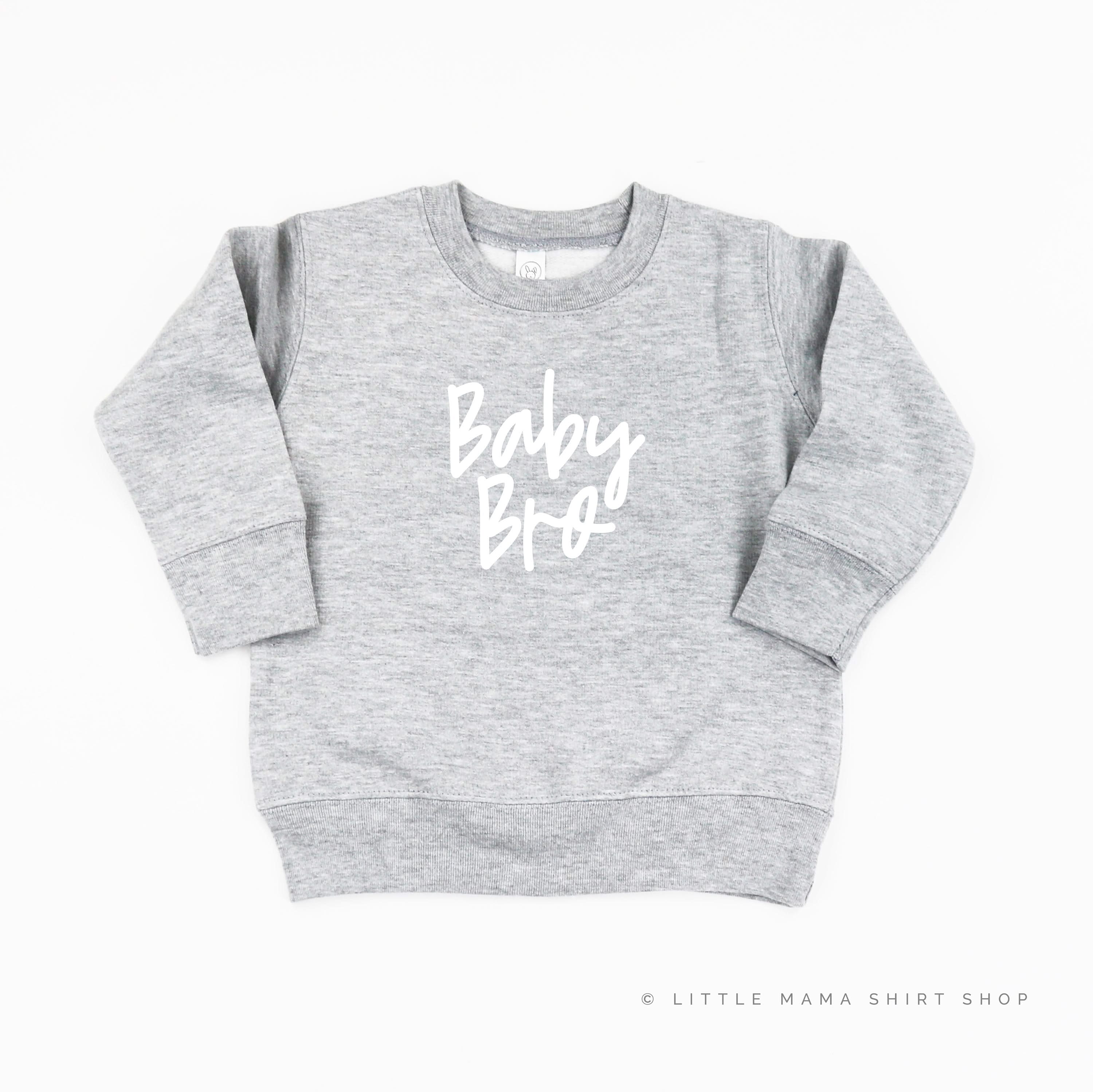 Baby Bro - Cursive - Child Sweater Little Mama Shirt Shop