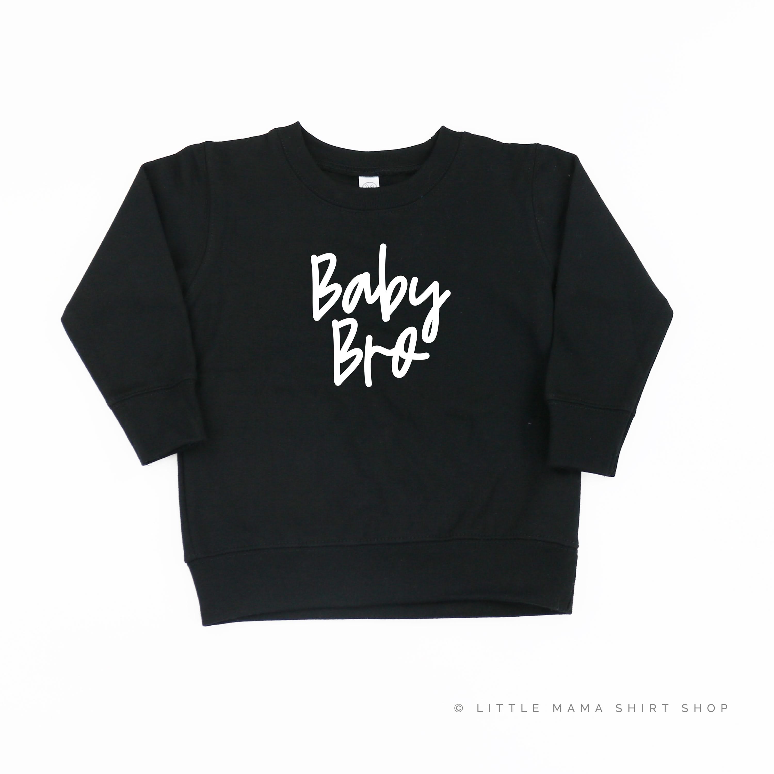 Baby Bro - Cursive - Child Sweater Little Mama Shirt Shop