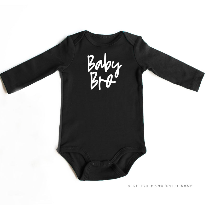 Baby Bro - Cursive - Long Sleeve Child Shirt