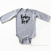 Baby Bro - Cursive - Long Sleeve Child Shirt Little Mama Shirt Shop