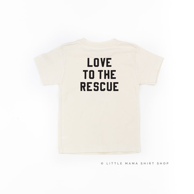 Firetruck Front - Love to the Rescue (f&b) - Child Tee