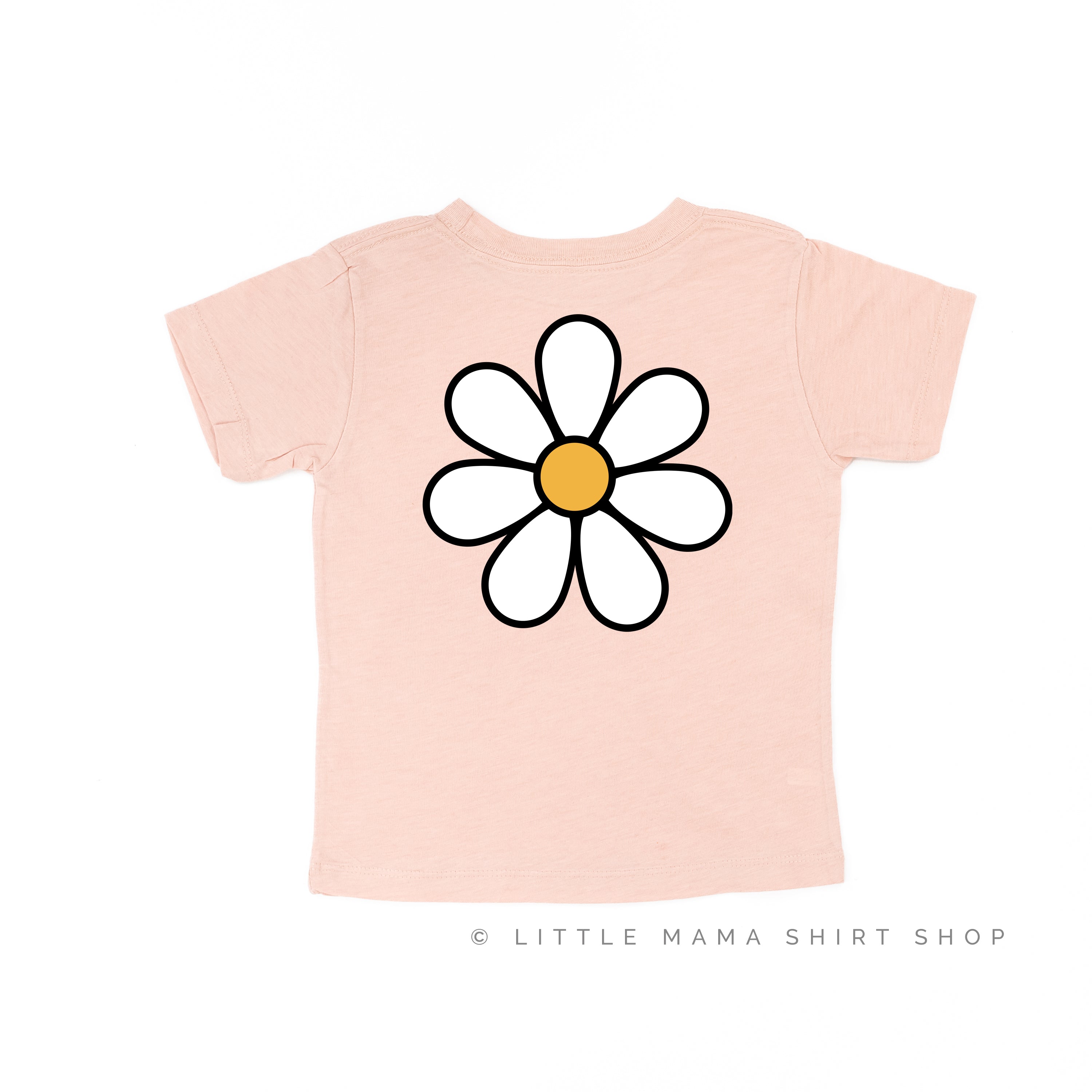 DAISY - SIS - w/ Full Daisy on Back - Short Sleeve Child Shirt Little Mama Shirt Shop