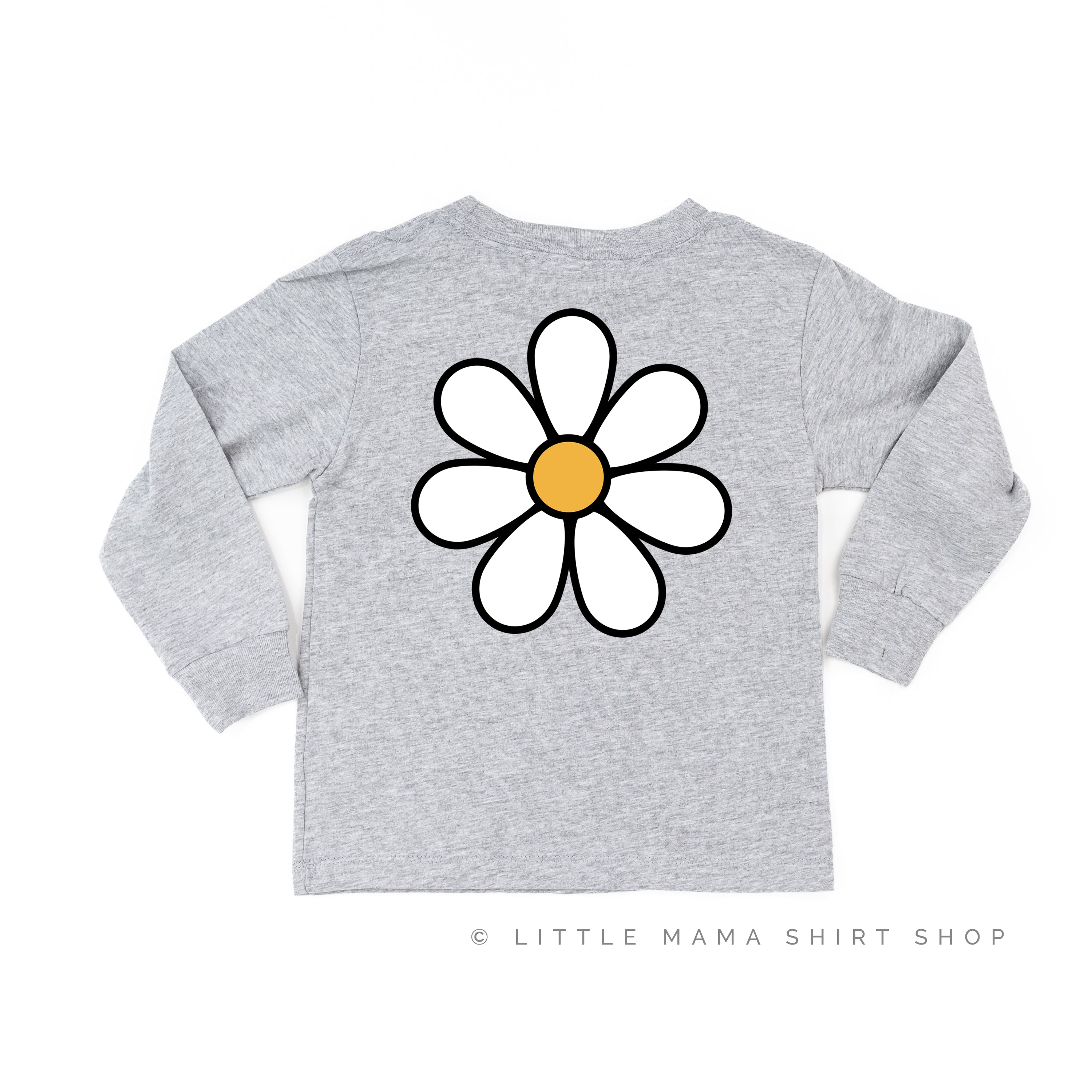 Daisy - Mama's Girl - w/ Full Daisy on Back - Child Long Sleeve Tee Little Mama Shirt Shop