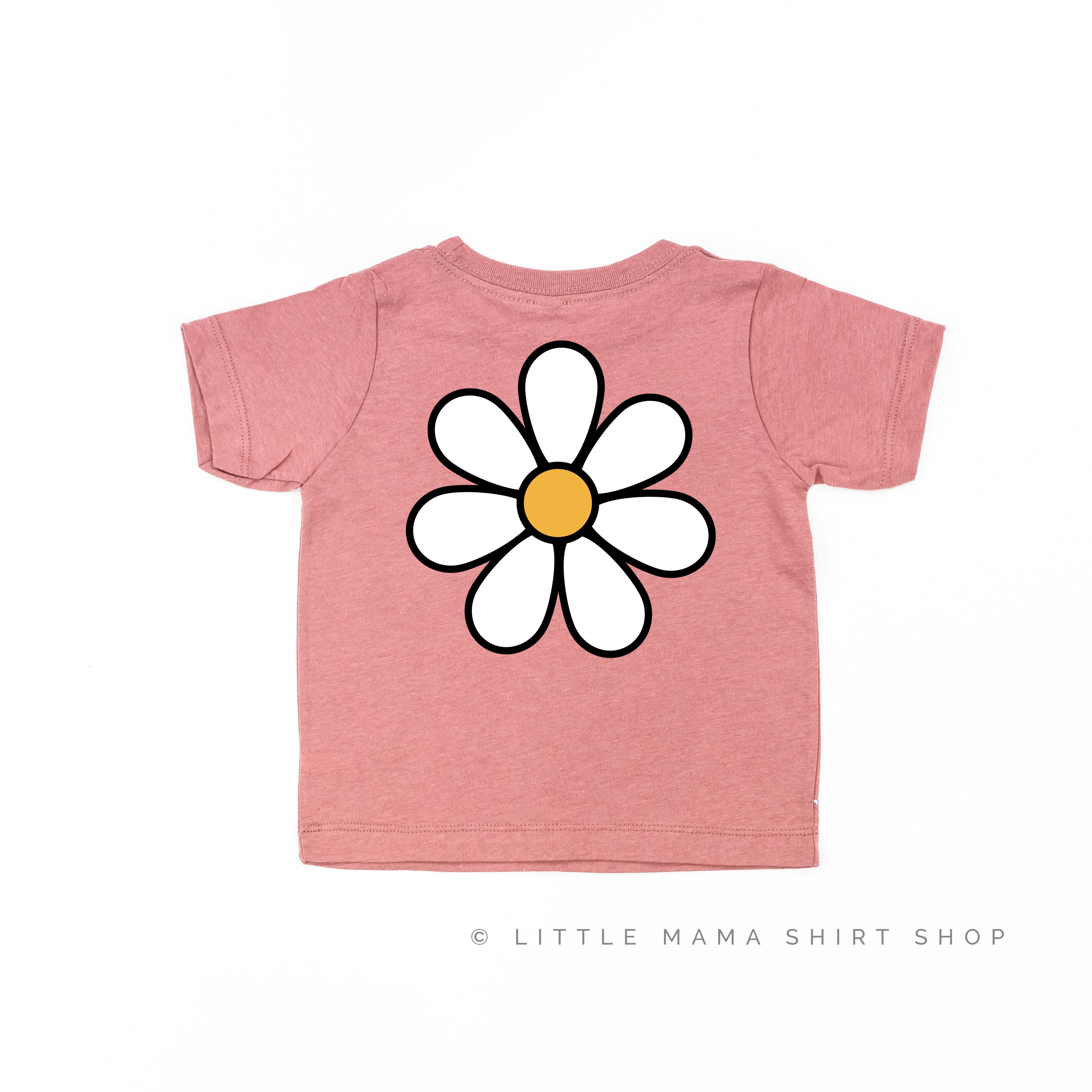 DAISY - BIRTHDAY GIRL - w/ Full Daisy on Back - Short Sleeve Child Shirt Little Mama Shirt Shop