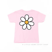DAISY - SIS - w/ Full Daisy on Back - Short Sleeve Child Shirt Little Mama Shirt Shop