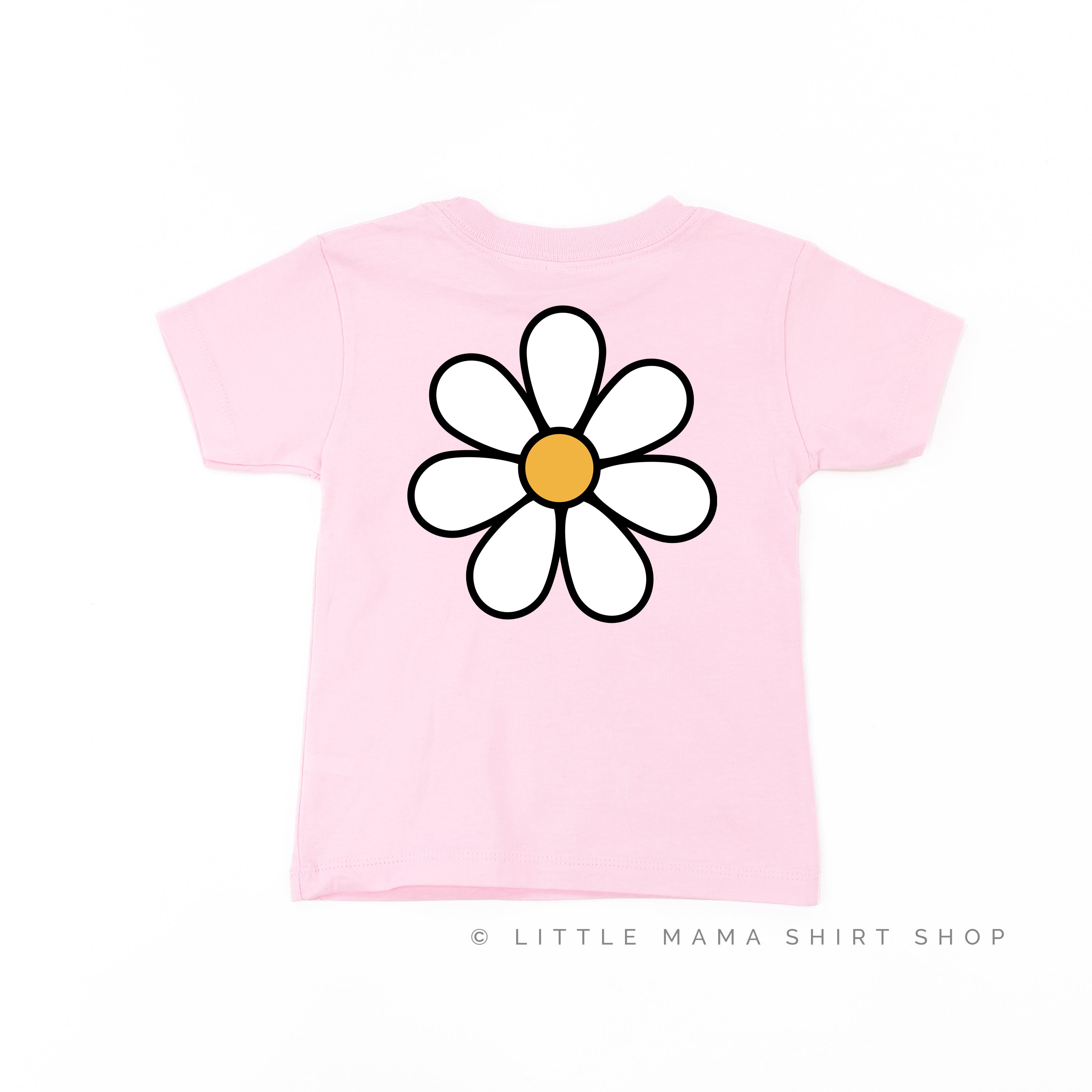 DAISY - SIS - w/ Full Daisy on Back - Short Sleeve Child Shirt Little Mama Shirt Shop