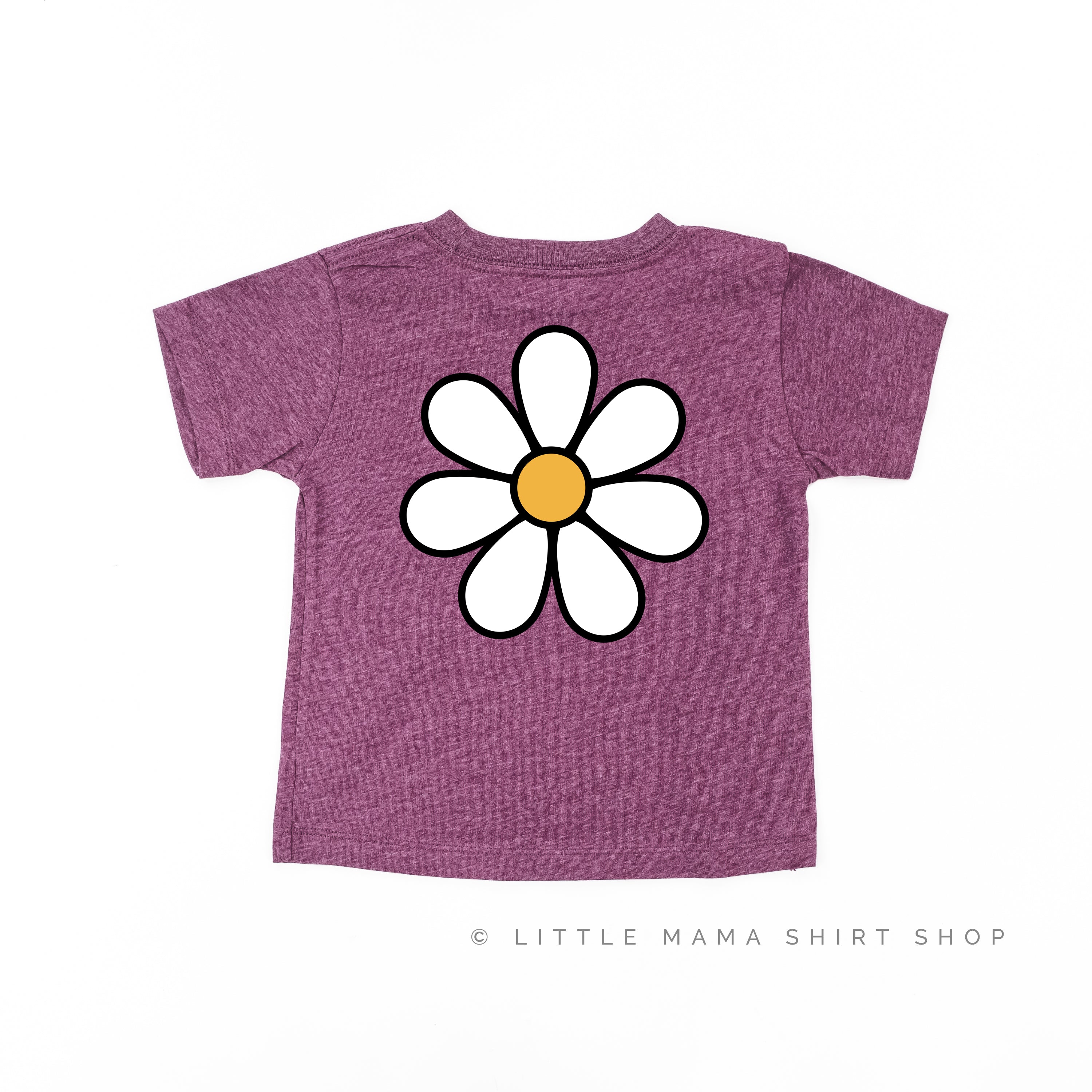 DAISY - BIRTHDAY GIRL - w/ Full Daisy on Back - Short Sleeve Child Shirt Little Mama Shirt Shop