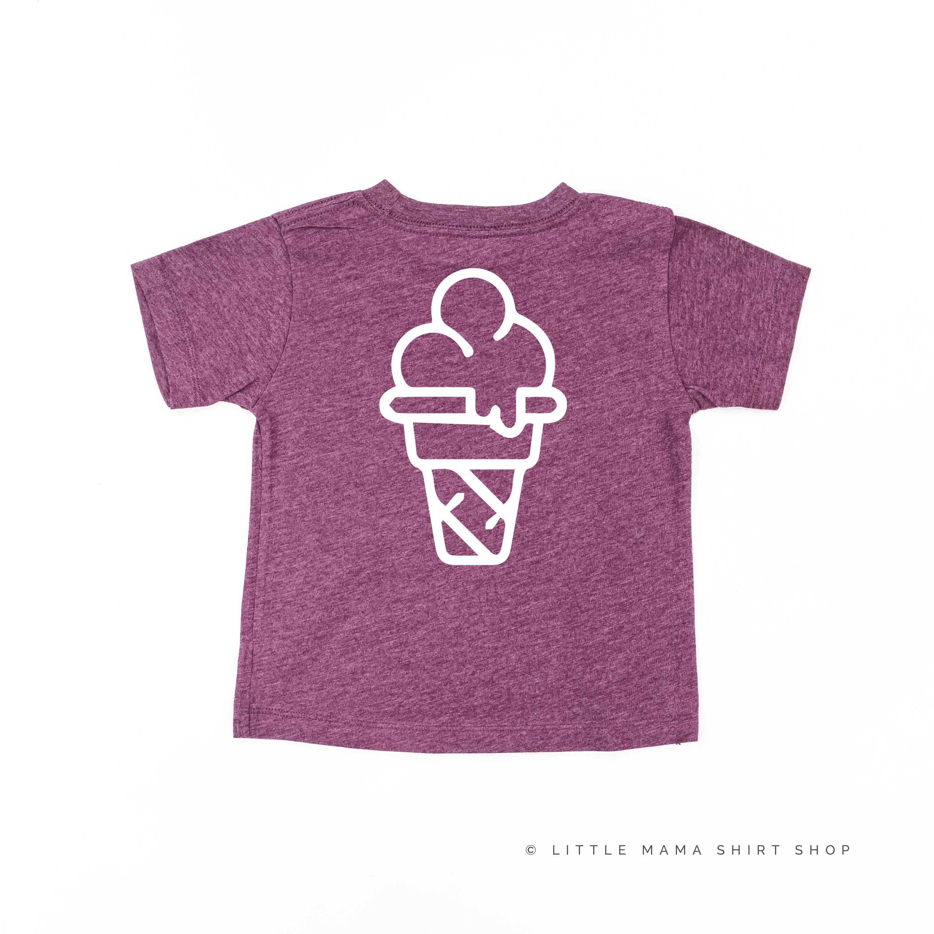 Professional Ice Cream Taste Tester -  Single Cone on Back - Child Tee