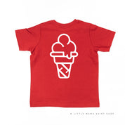 Professional Ice Cream Taste Tester -  Single Cone on Back - Child Tee