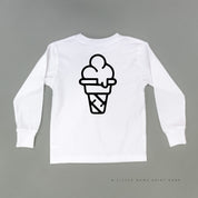 Team Ice Cream - Single Cone on Back - Child Long Sleeve Tee