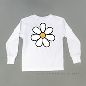 Daisy Girl - w/ Full Daisy on Back - Child Long Sleeve Tee Little Mama Shirt Shop