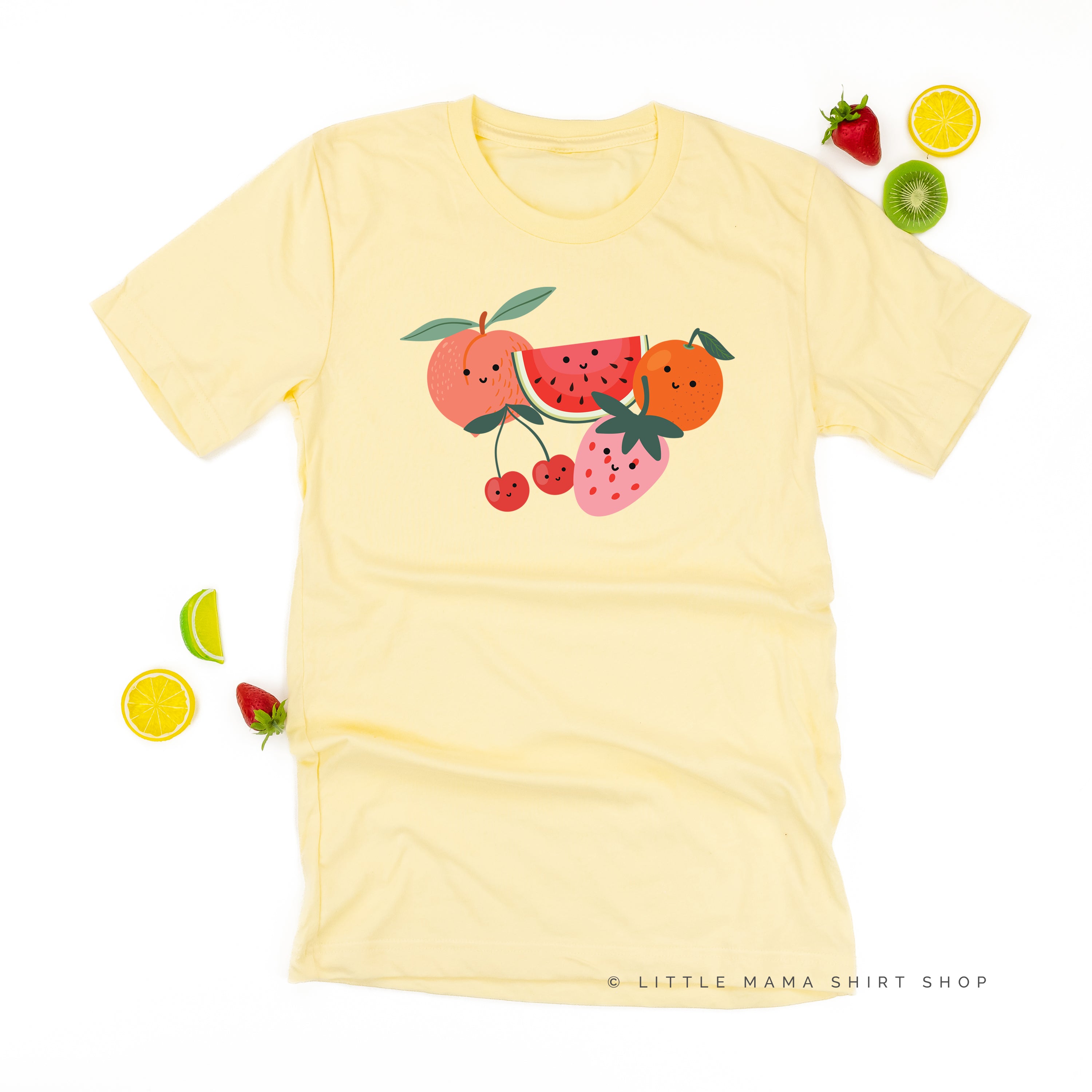 Group of Smiley Fruit - Unisex Tee Little Mama Shirt Shop