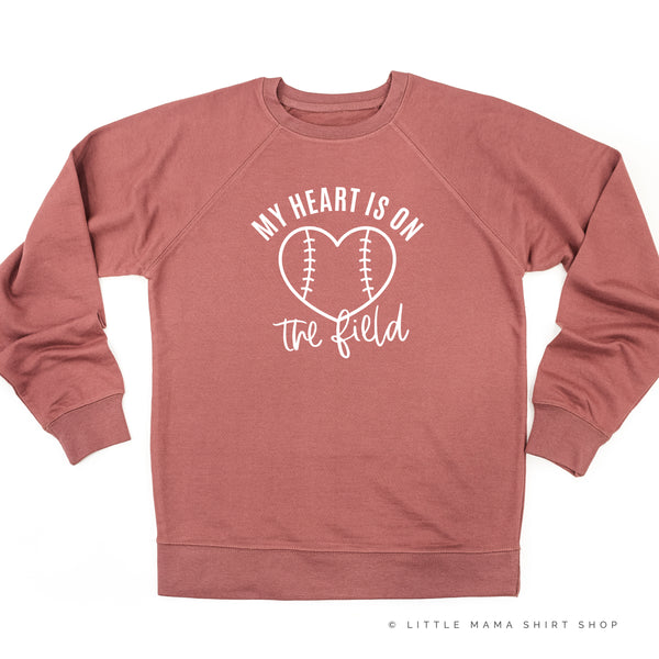 My Heart is on the Field (Baseball) - Lightweight Pullover Sweater