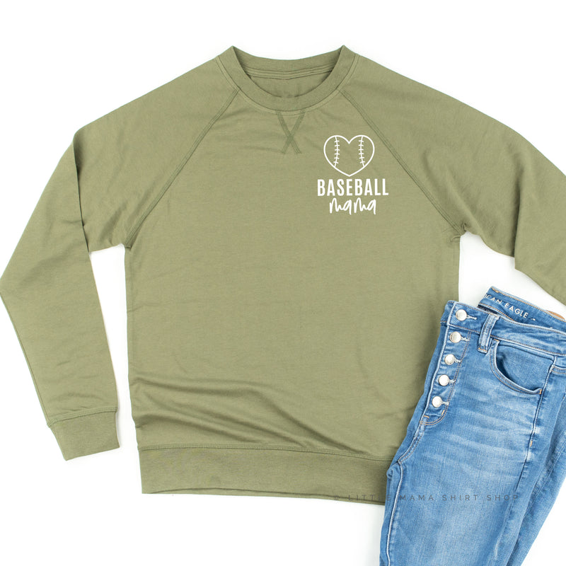 Baseball Mama - Pocket Design - Lightweight Pullover Sweater