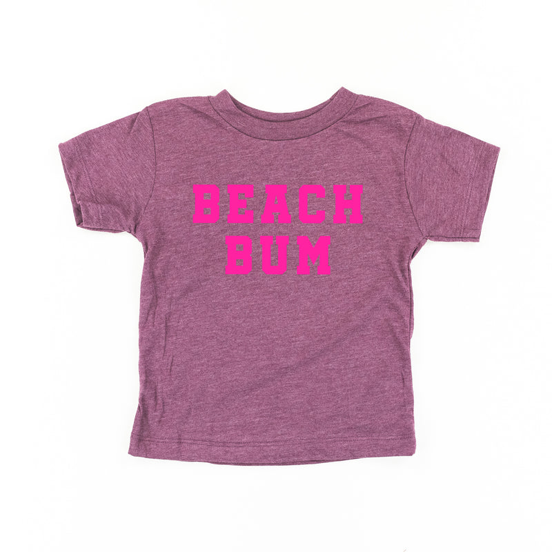 BEACH BUM DESIGN FRONT / OCEAN SUNSET BACK - Short Sleeve Child Shirt