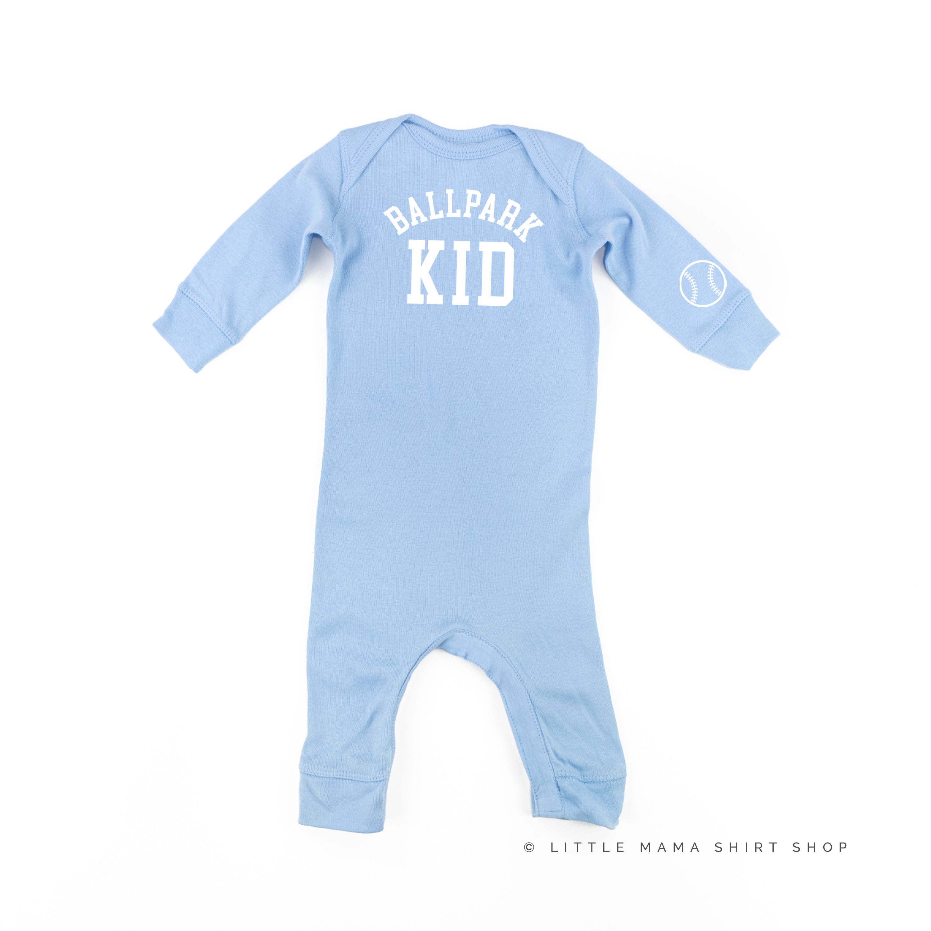 Ballpark Kid (wd) - Baby Sleeper Little Mama Shirt Shop