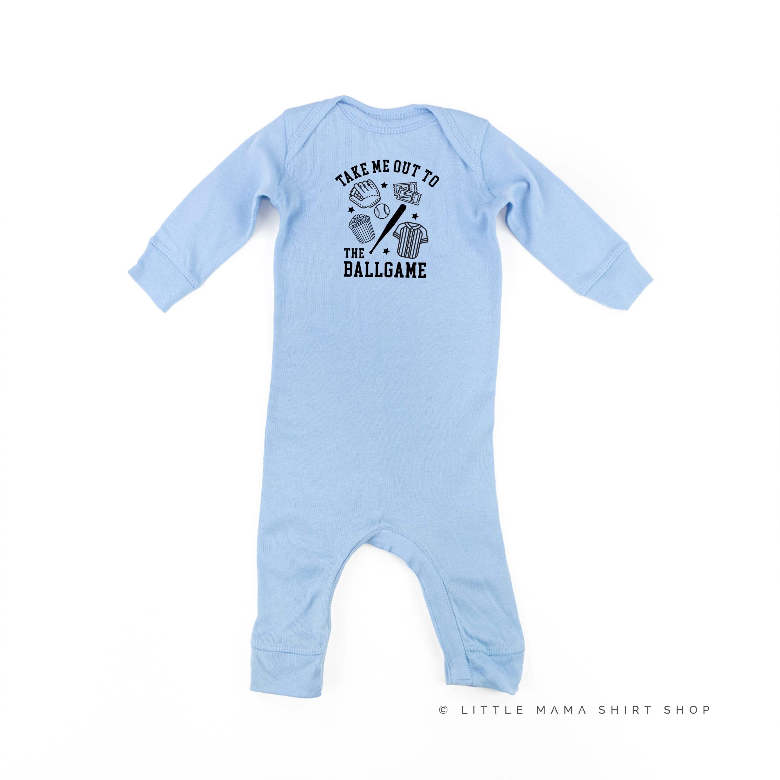 Take Me Out To The Ballgame - Baby Sleeper Little Mama Shirt Shop