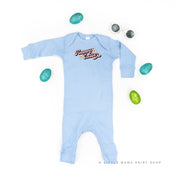 Hoppy Easter - Daisies - Baby Sleeper Little Mama Shirt Shop