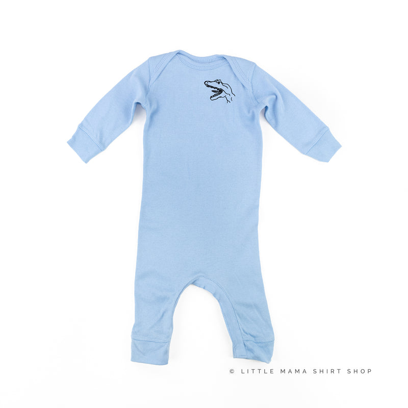 Dinosaur Head - Pocket Design - One Piece Infant Sleeper