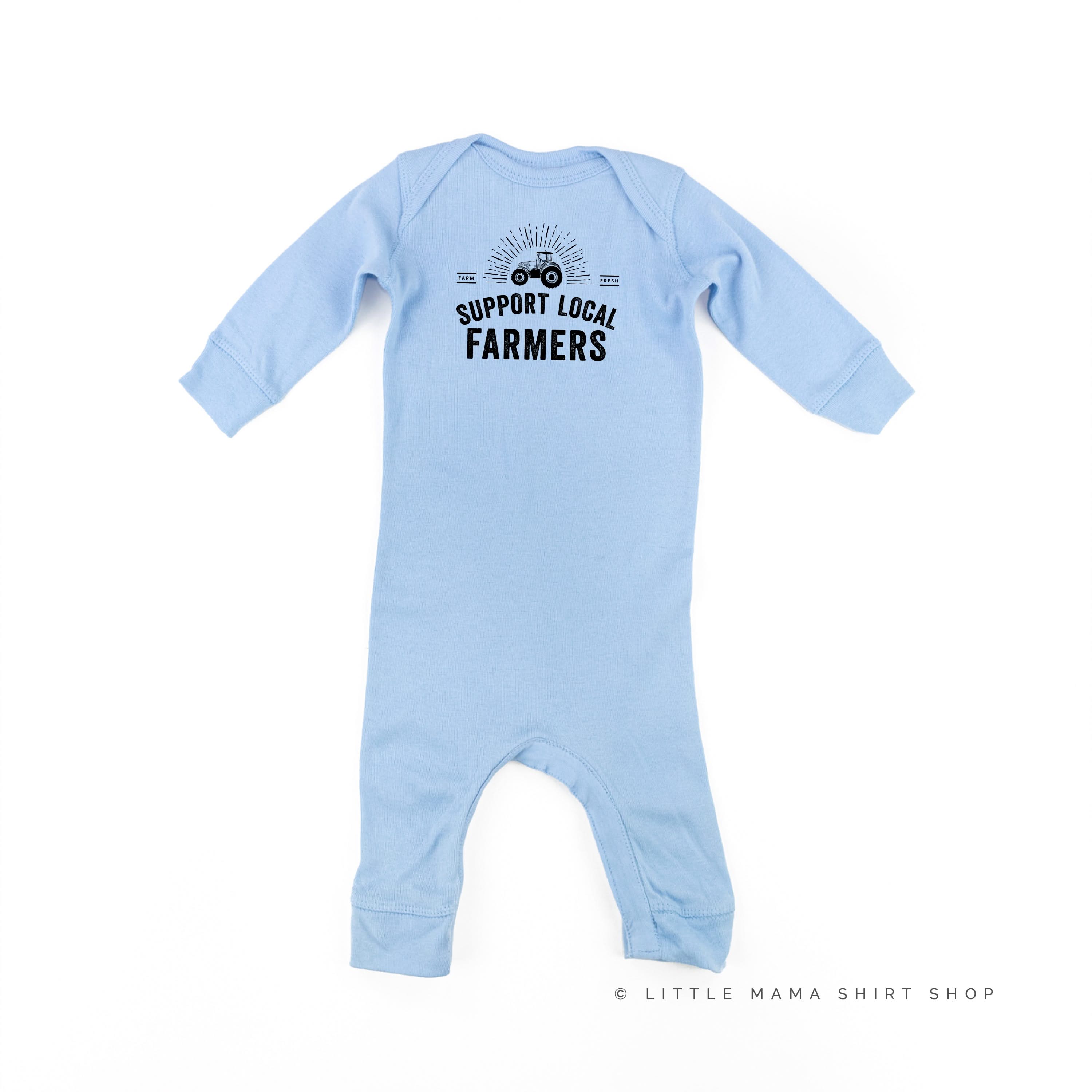 Support Local Farmers - Distressed Design - Baby Sleeper