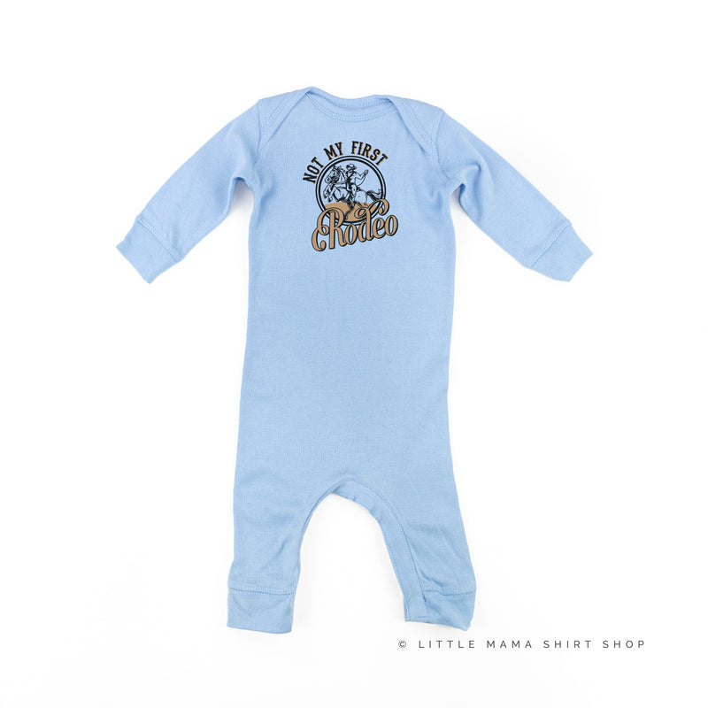 Not My First Rodeo - Distressed Design - One Piece Baby Sleeper