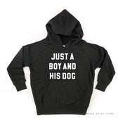 Just a Boy and His Dog - Child Hoodie Little Mama Shirt Shop LLC