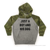 Just a Boy and His Dog - Child Hoodie Little Mama Shirt Shop LLC
