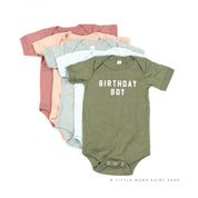 BIRTHDAY BOY - BLOCK FONT - Child Shirt Little Mama Shirt Shop