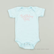 BIRTHDAY GIRL - NEW CURSIVE - Child Shirt Little Mama Shirt Shop