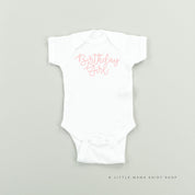BIRTHDAY GIRL - NEW CURSIVE - Child Shirt Little Mama Shirt Shop