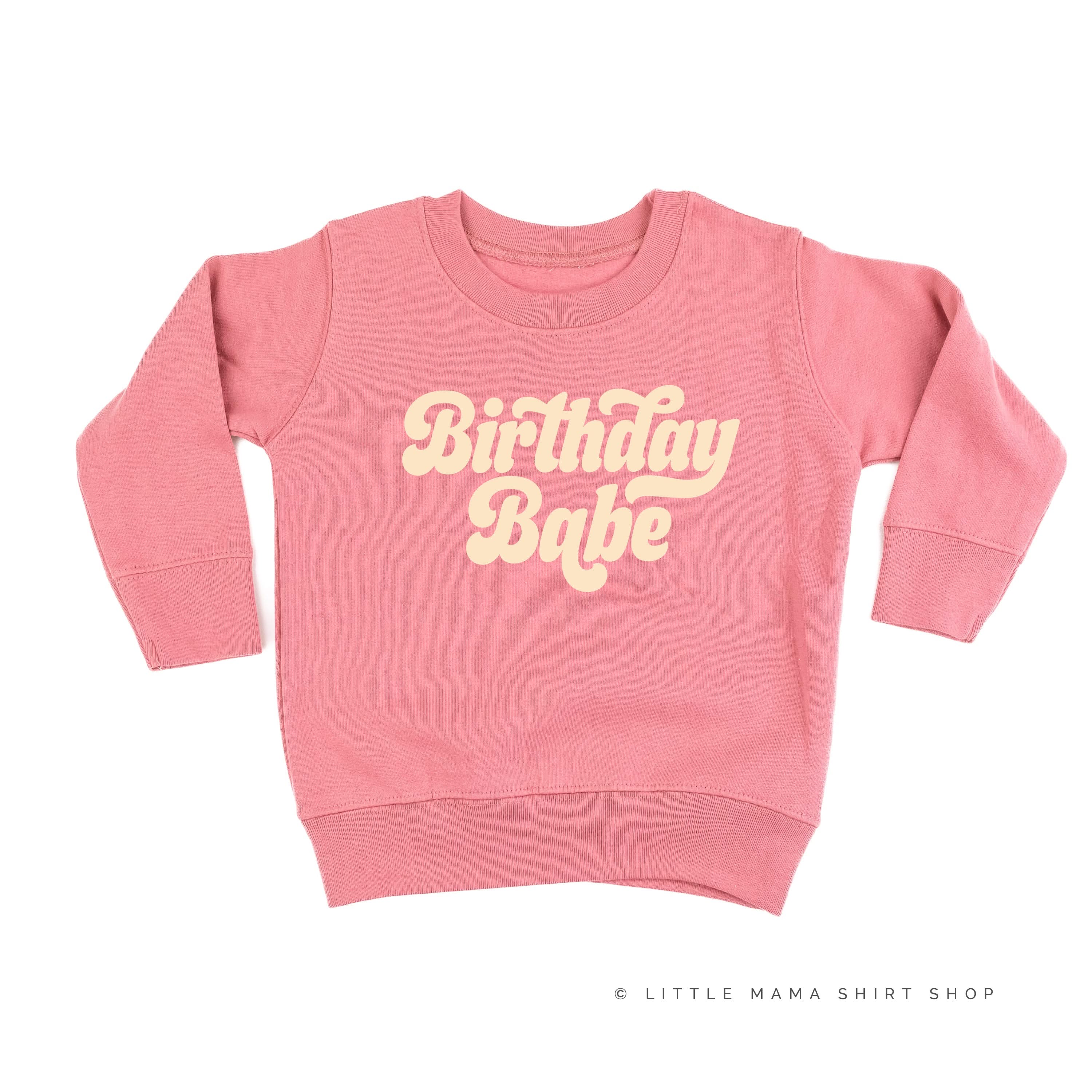 Birthday Babe (Retro) - Child Sweater Little Mama Shirt Shop