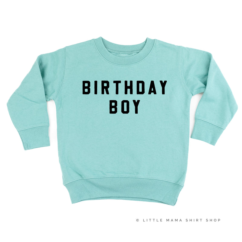 BIRTHDAY BOY - BLOCK FONT - Child Sweater