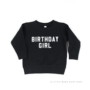 BIRTHDAY GIRL - BLOCK FONT - Child Sweater Little Mama Shirt Shop
