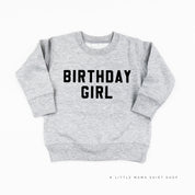 BIRTHDAY GIRL - BLOCK FONT - Child Sweater Little Mama Shirt Shop