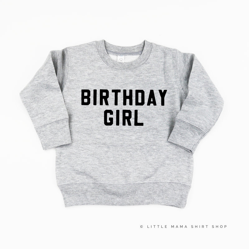 BIRTHDAY GIRL - BLOCK FONT - Child Sweater