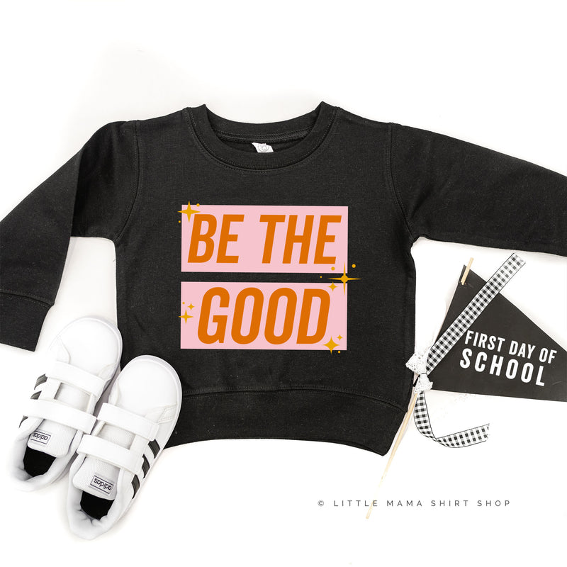Be The Good - Pink+Orange Sparkle - Child Sweater