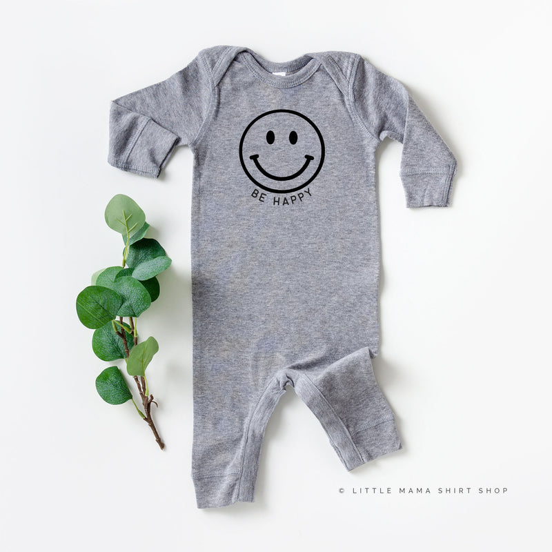 Be Happy - Smiley Face - One Piece Baby Sleeper