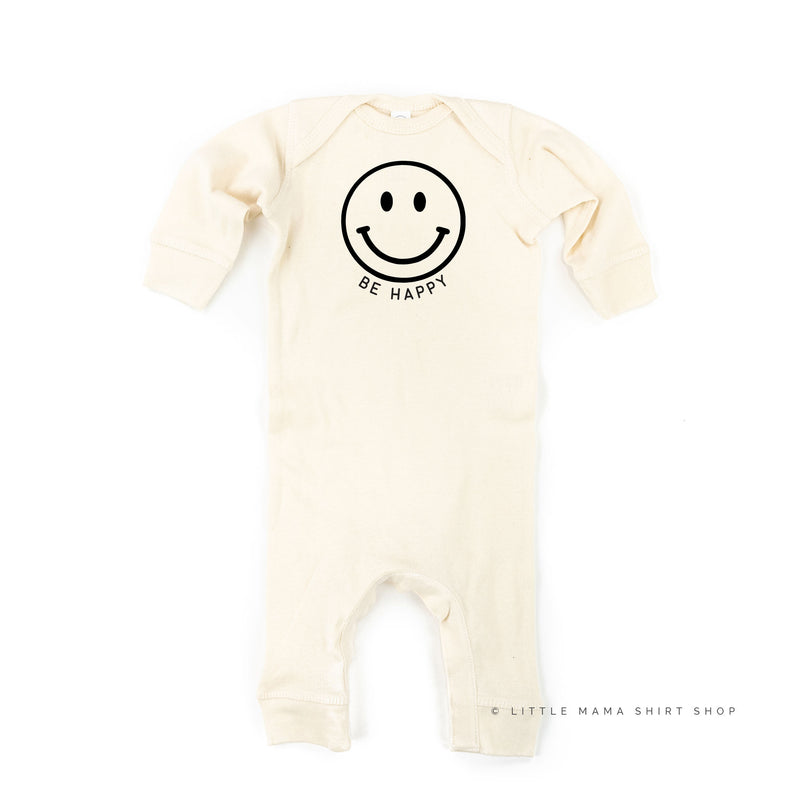 Be Happy - Smiley Face - One Piece Baby Sleeper