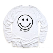 Be Happy - Smiley Face - Long Sleeve Child Shirt Little Mama Shirt Shop