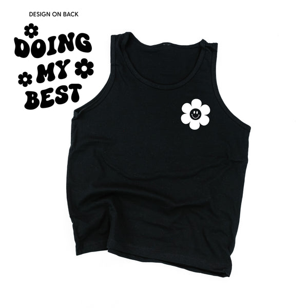 DOING MY BEST (w/ Simple Flower Smiley)  - YOUTH JERSEY TANK