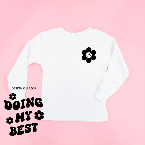 DOING MY BEST (w/ Simple Flower Smiley) - Long Sleeve Child Shirt