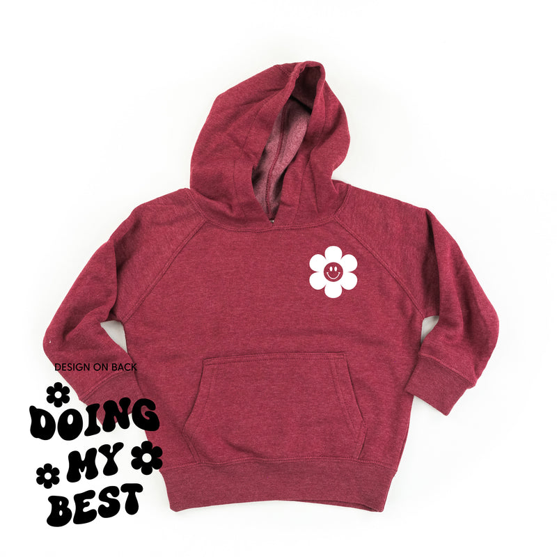 DOING MY BEST (w/ Simple Flower Smiley) - Child Hoodie