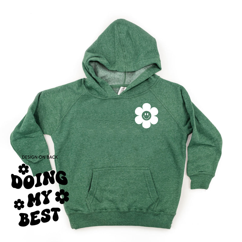 DOING MY BEST (w/ Simple Flower Smiley) - Child Hoodie