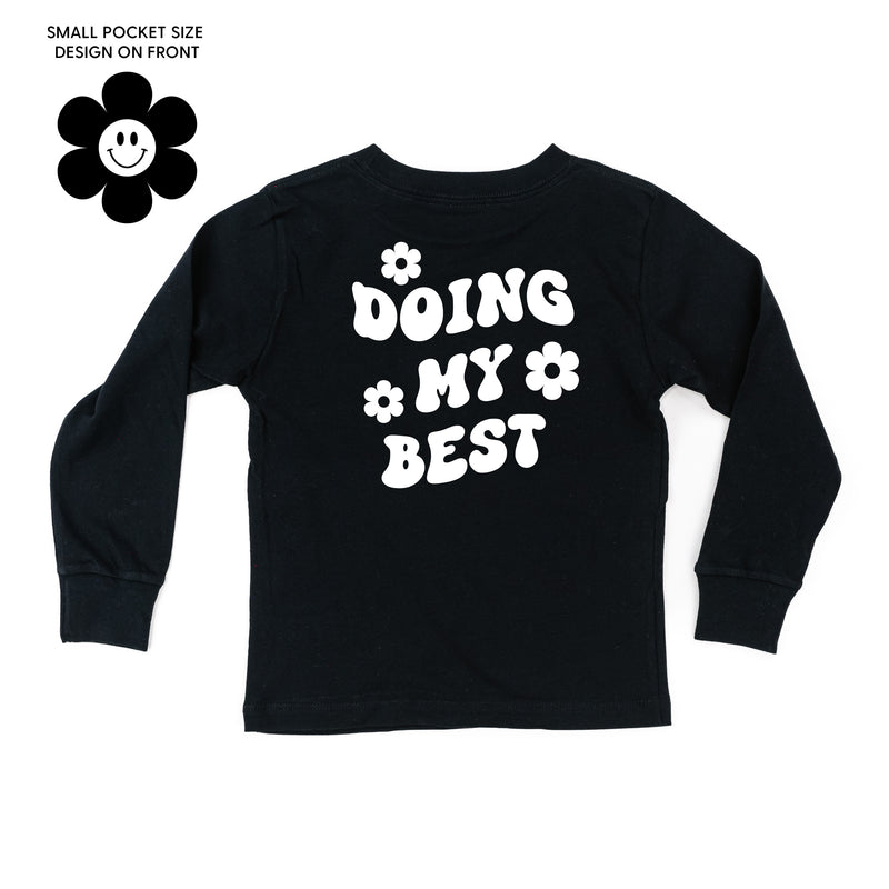 DOING MY BEST (w/ Simple Flower Smiley) - Long Sleeve Child Shirt