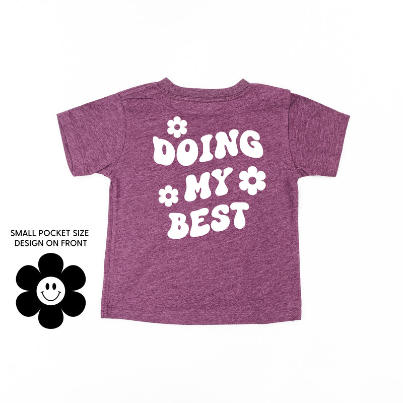 DOING MY BEST (w/ Simple Flower Smiley) - Short Sleeve Child Tee