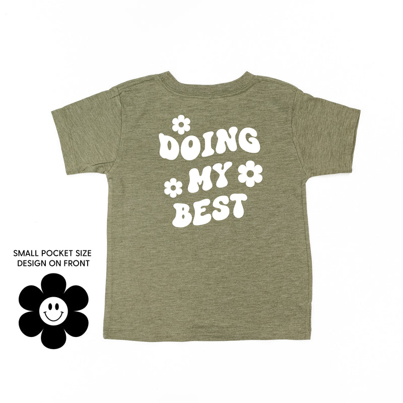 DOING MY BEST (w/ Simple Flower Smiley) - Short Sleeve Child Tee